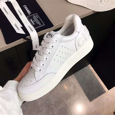 sneakers chanel femme blanche|Chanel shoes for women.